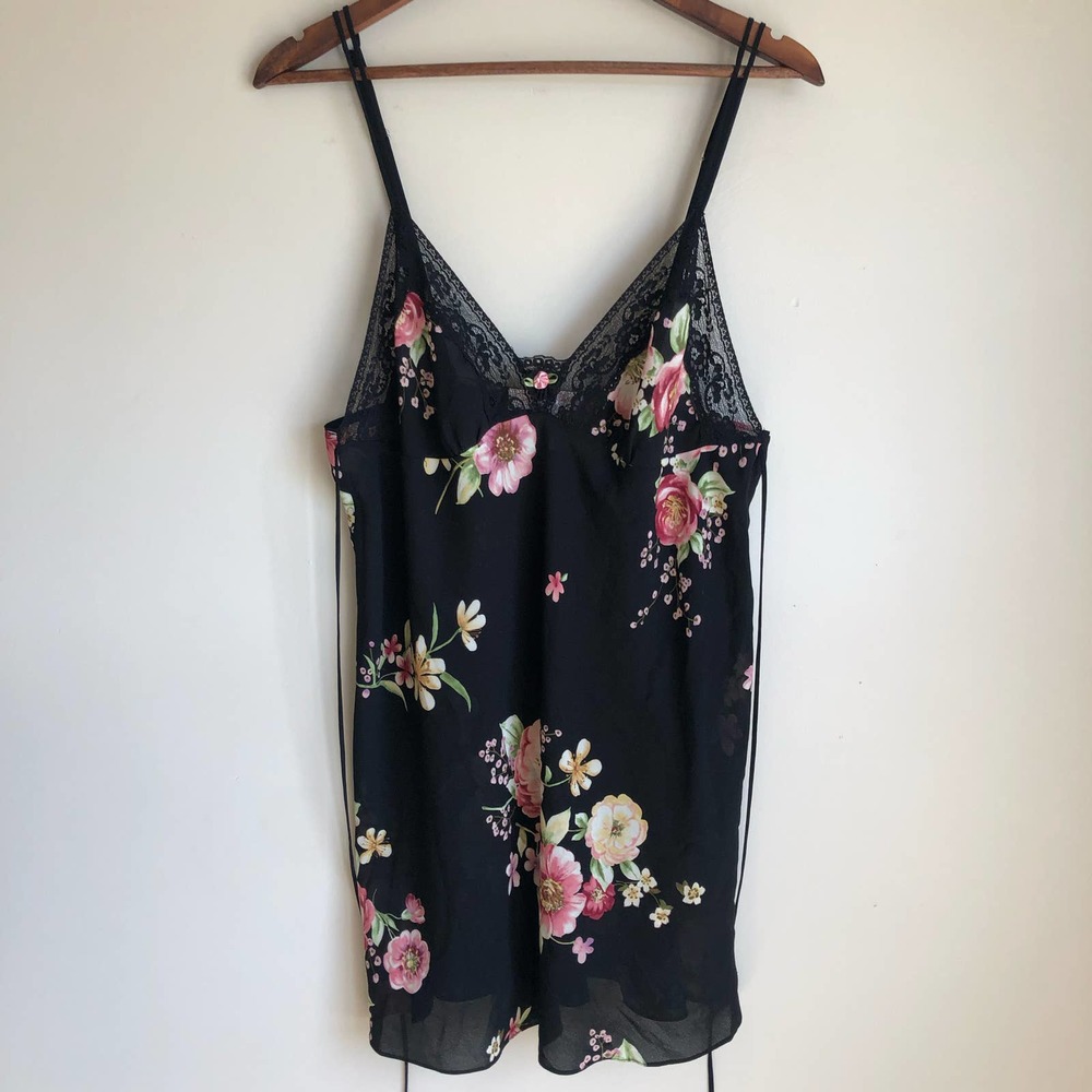 Oscar De La Renta Pink Label Floral Slip